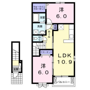 2LDK 間取り図