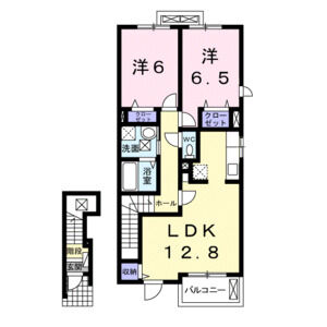2LDK 間取り図