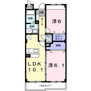 2LDK 間取り図