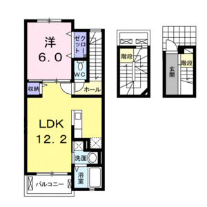 1LDK 間取り図