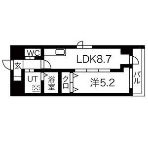 1LDK 間取り図
