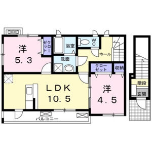 2LDK 間取り図