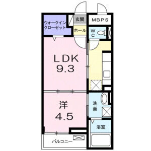 1LDK 間取り図