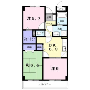 3DK 間取り図