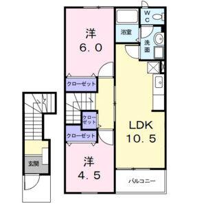 2LDK 間取り図