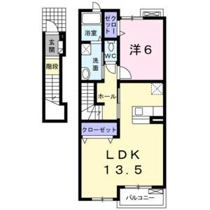 1LDK 間取り図