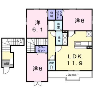 3LDK 間取り図