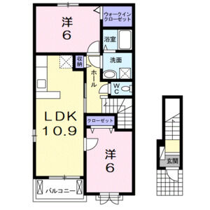 2LDK 間取り図