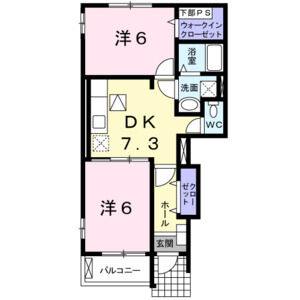 2DK 間取り図