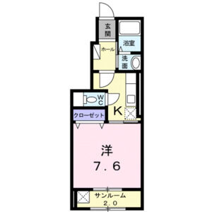 1K 間取り図