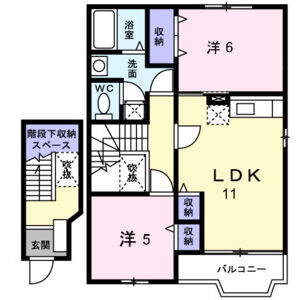 2LDK 間取り図
