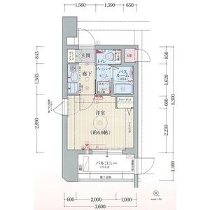 1K 間取り図