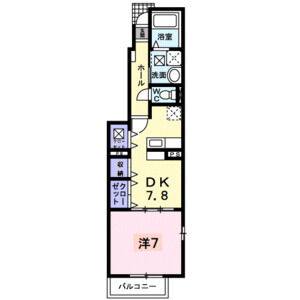 1DK 間取り図