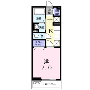1K 間取り図