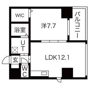 1LDK 間取り図