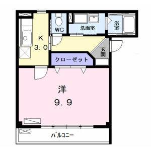 1K 間取り図
