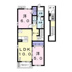 2LDK 間取り図