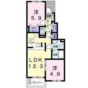 2LDK 間取り図