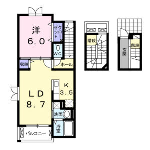 1LDK 間取り図