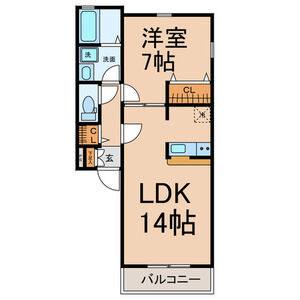 1LDK 間取り図