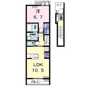 1LDK 間取り図