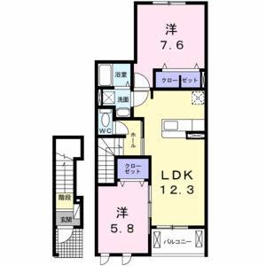 2LDK 間取り図