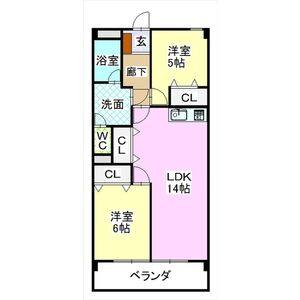 2LDK 間取り図