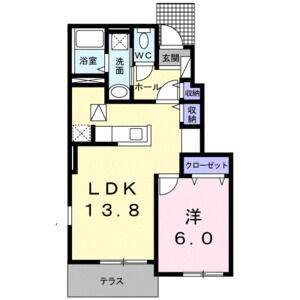 1LDK 間取り図