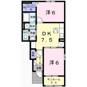 2DK 間取り図