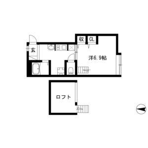 1K 間取り図