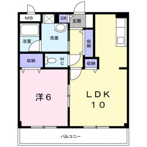 1LDK 間取り図