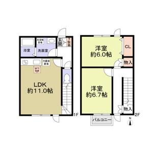 2LDK 間取り図