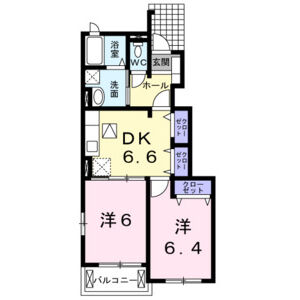 2DK 間取り図