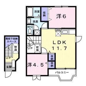 2LDK 間取り図