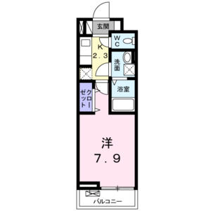 1K 間取り図