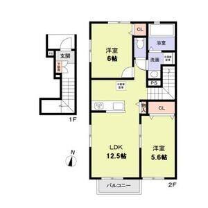 2LDK 間取り図