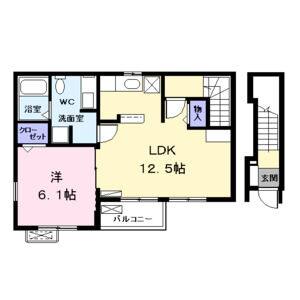 1LDK 間取り図