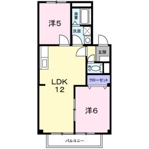 2LDK 間取り図