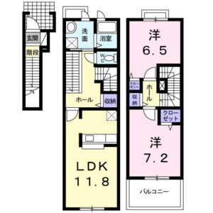 2LDK 間取り図