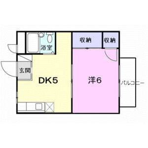 1DK 間取り図