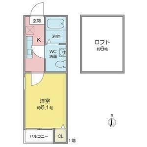 1K 間取り図
