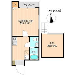 1K 間取り図