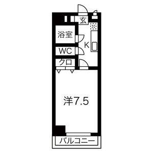 1K 間取り図