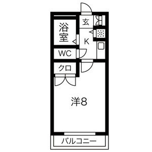 1K 間取り図
