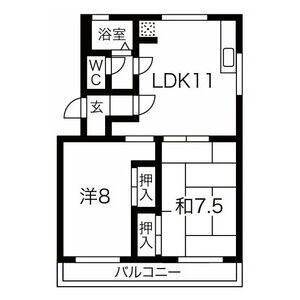 2LDK 間取り図