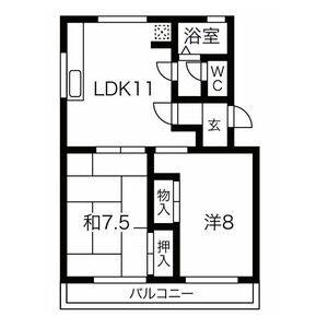 2LDK 間取り図