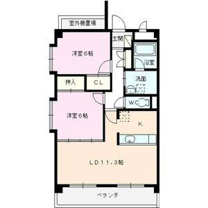 2LDK 間取り図