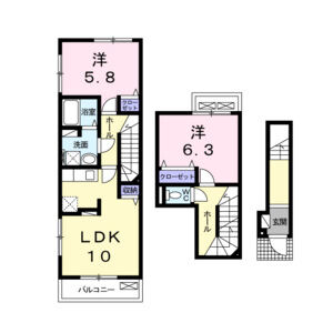 2LDK 間取り図