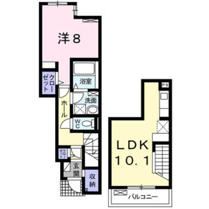 1LDK 間取り図
