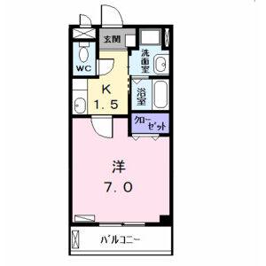 1K 間取り図